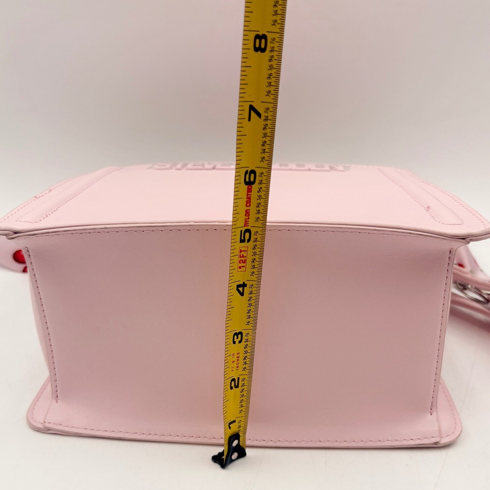 Steve Madden Bevelyn Pink Crossbody Bag Cherry Scarf Handle & Card Holder - Picture 10 of 15